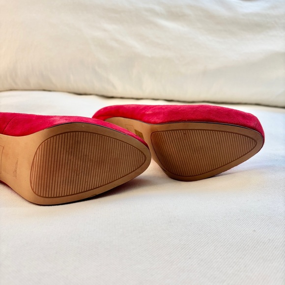Dolce Vita Red Suede Pumps High Heel Platform size 8.5 - Picture 10 of 12